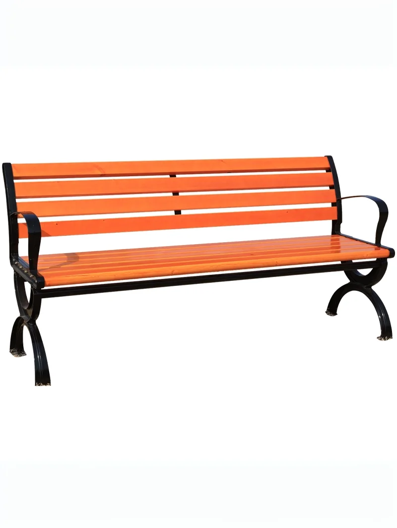 Park chairs, outdoor benches, outdoor waterproof backrests, solid wood chairs, anti-corrosion chairs, leisure plastic long woode