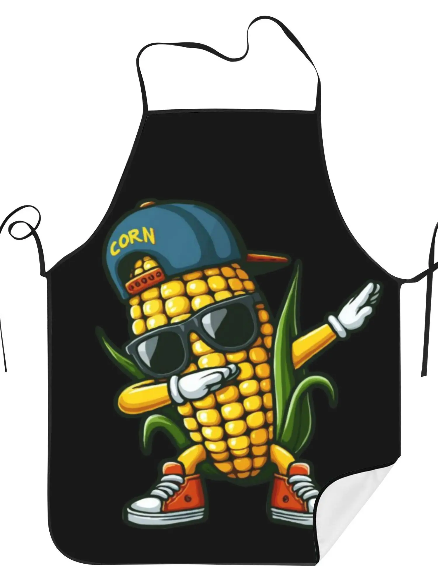 Funny Corn Character Apron Cooking Baking BBQ Kitchen Apron Gift for Gardener Chef Picnic Wear