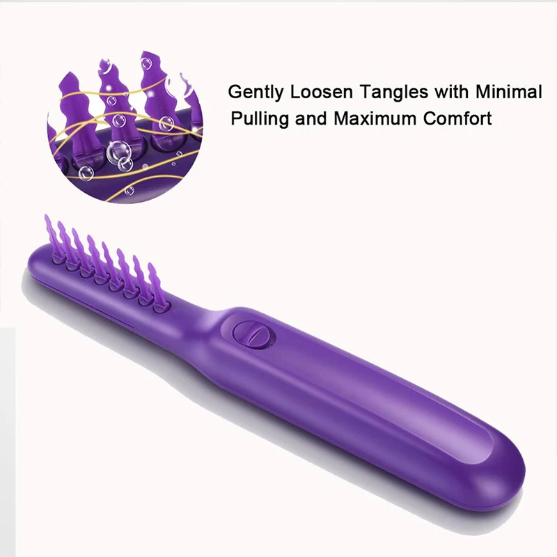 Electric Hair Detangler Brush Auto Detangling Scalp Massager Tangle Teaser For Wet And Dry Hair Easy Knot Remover Styling Tool