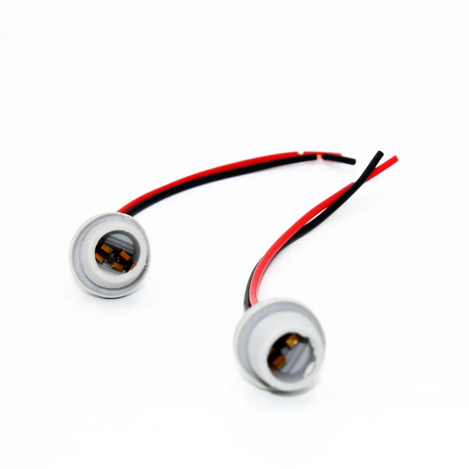 4 pçs de borracha t10 base conectar cablagem wy5w w5w lâmpadas soquete adaptador carro caminhão marcador lateral/luzes estacionamento suporte da lâmpada cinza