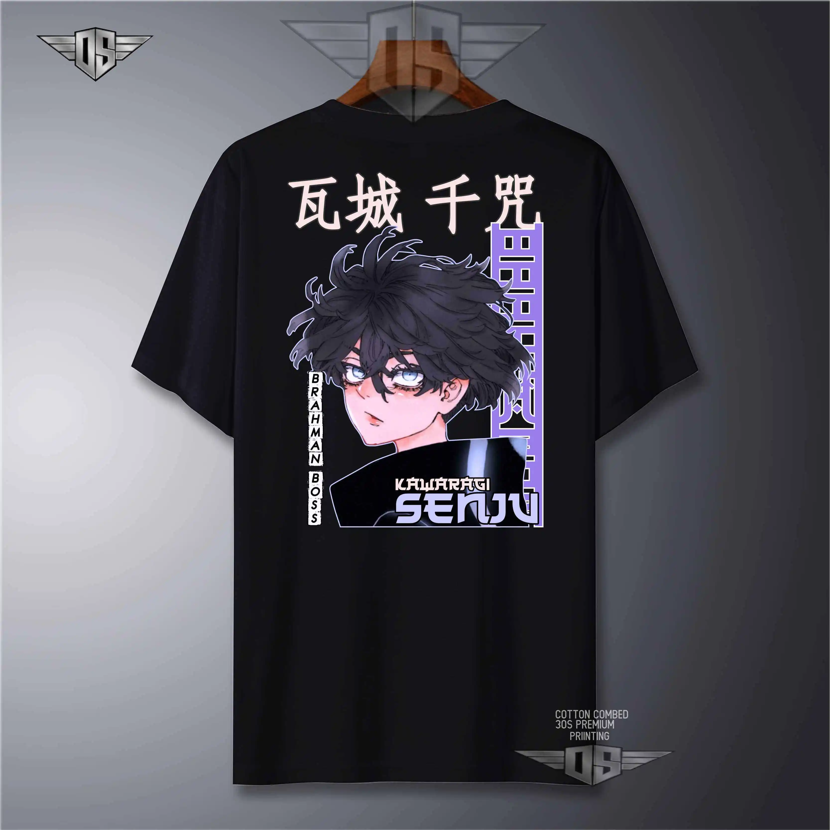 

Onesimos Kaos Distro Anime KAWARAGI SENJU Хлопковая футболка из чесаного хлопка премиум-класса Tulisan Япония Футболка Pria Distro Baju Oblong Lai Ka