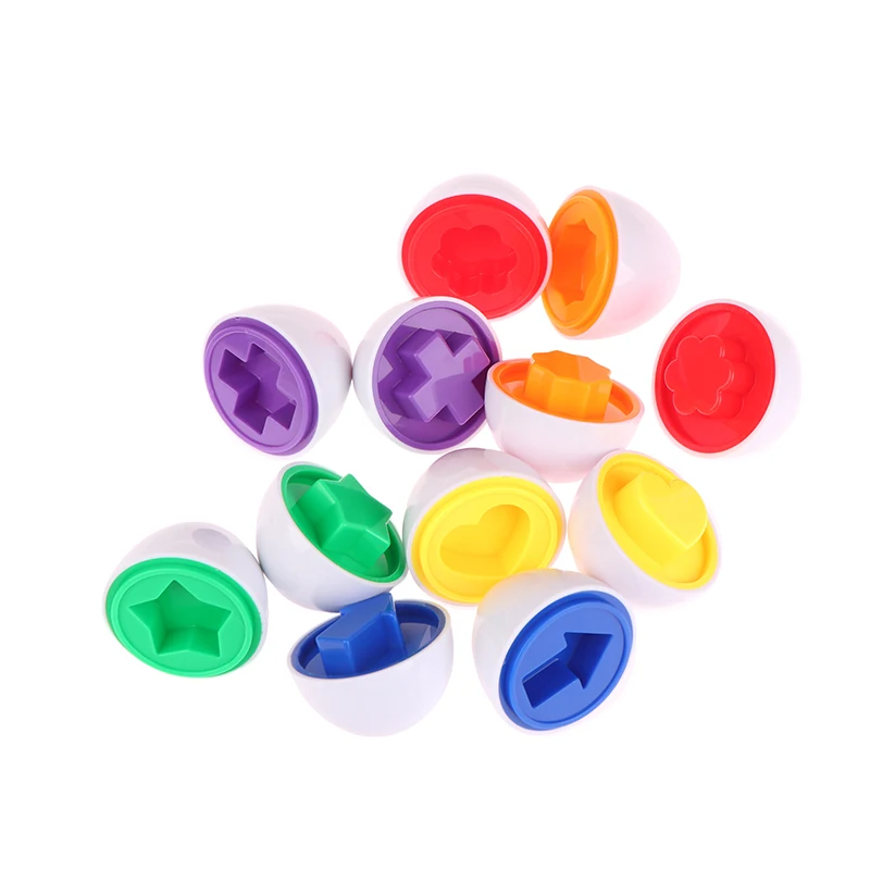 1pc Random Eggs Shape Montessori Matching Color Educational Toys For Baby And Toddlers Recognition Sorter Learning Entertainment