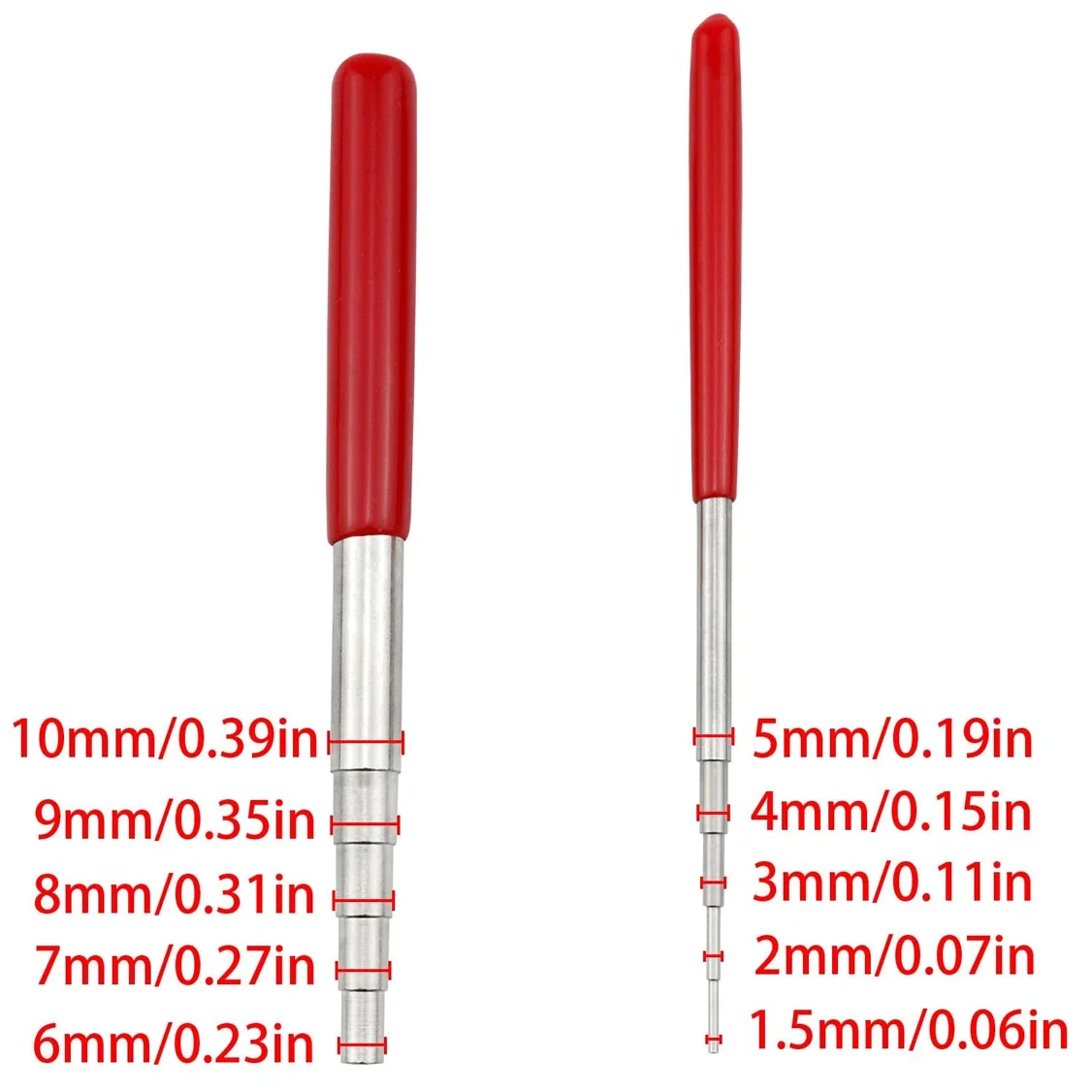 2 ชิ้น/เซ็ตรอบแหวนลวดห่อ Mandrels ลวดเหล็ก Looping ลูกปัดโลหะเครื่องประดับ FORMING Stick เครื่องมือเครื่องประดับแหวนทําชุด