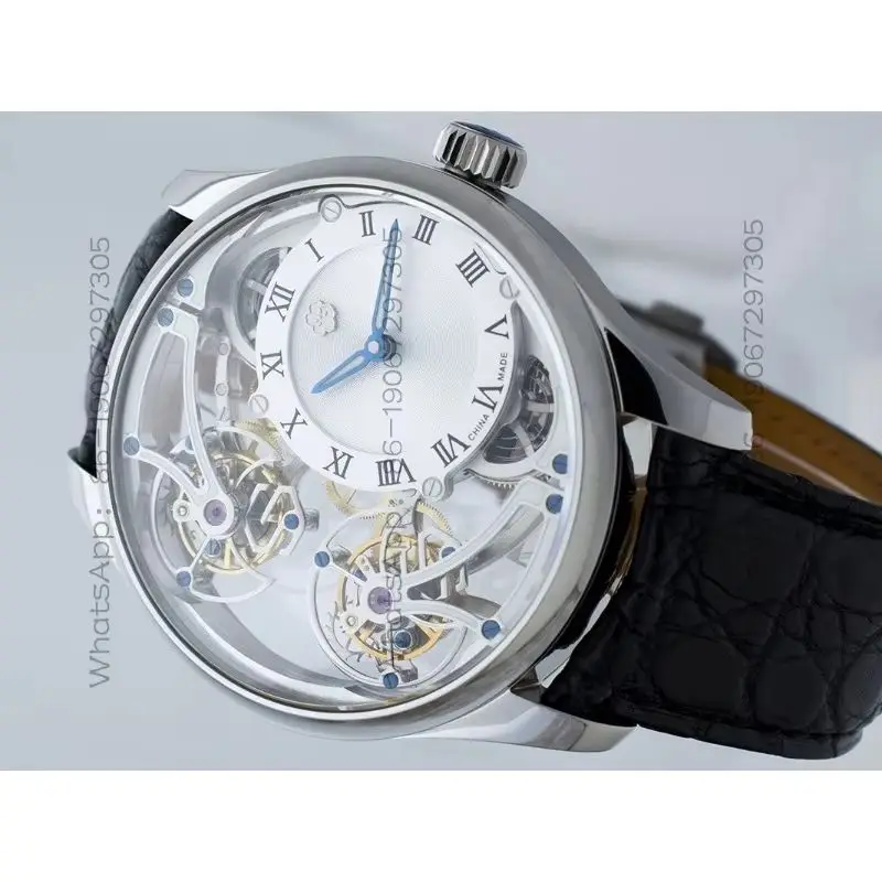 Wristwatch Dual Tourbillon Flying Floating Men's Luminous Mechanical Watch