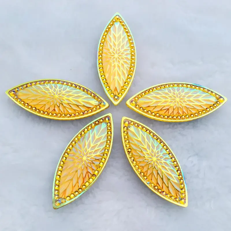 Wholesale 48pcs 20*50mm Horse eye Resin rhinestone trim flatback sewing 2 Hole costume Stone Crystal Strass -HA94