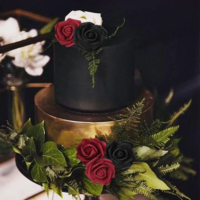 30 Stück künstliche Rosenblütenköpfe, lose künstliche Schaumrosen für DIY-Brautgeschenke, Hochzeits-Blumenarrangements, Heimdekoration – Detail 5