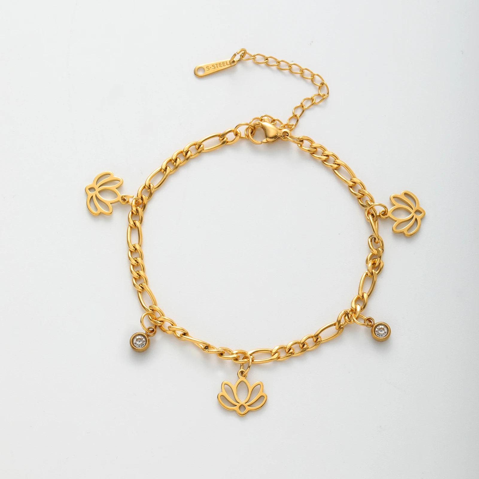 Kkjoy Mode Klassische Edelstahl Hohl Kleine Lotus Blume Armband Fußkettchen Für Frauen Trend Schmuck Party Geschenk Großhandel – Detail 21