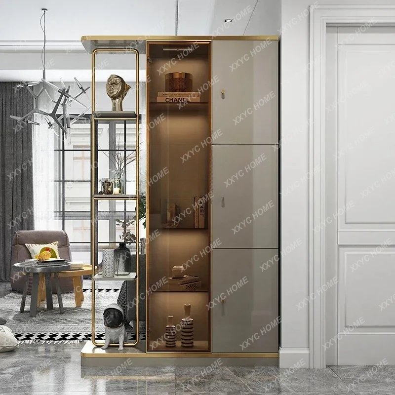 JJYH55 Y Living Room Partition Wine Cabinet Entrance Shoe Cabinet Integrated Light Luxury Entrance Foyer Cabinet Opposite The Do
