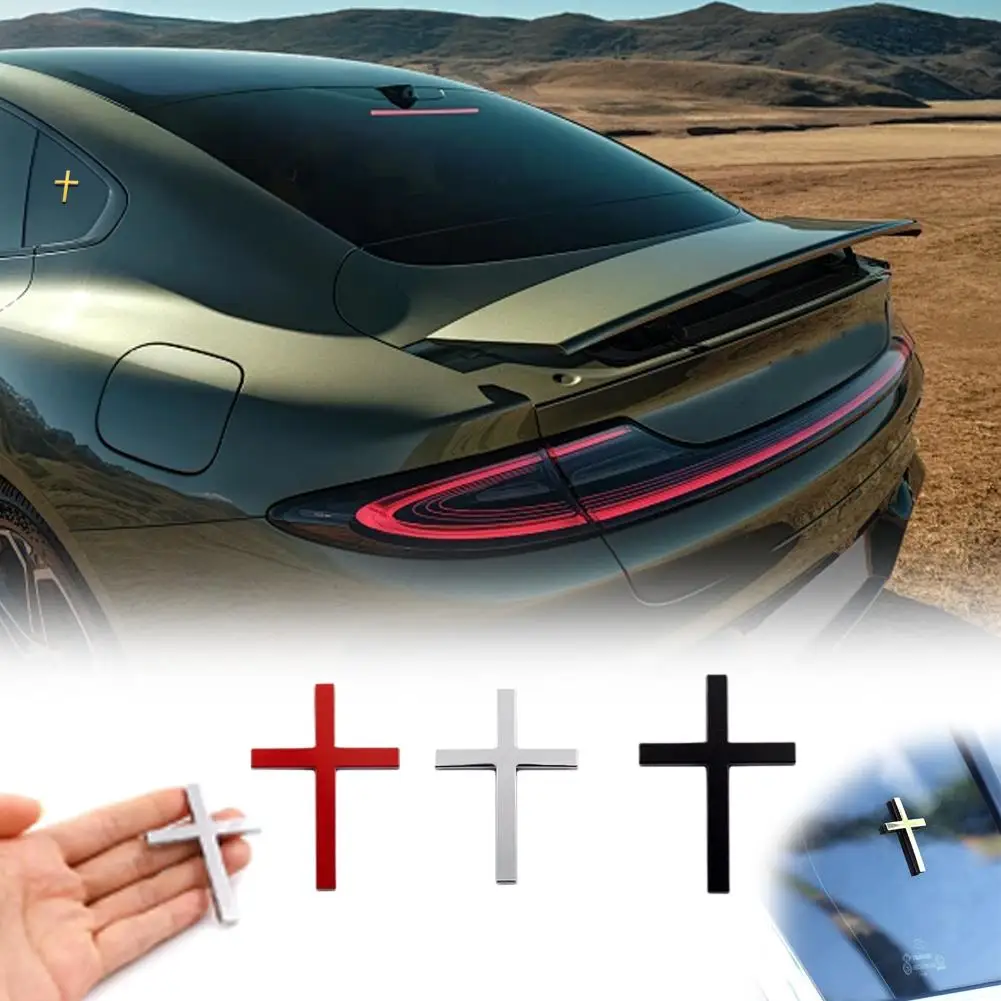 ملصقات معدنية للسيارات، ملصقات متقاطعة ثلاثية الأبعاد، ملصقات زينة شخصية لجسم الخدش، ملصقات، خلفية T1J1 #6
