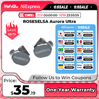 ROSESELSA Aurora Ultra 1DD+1 Planar Dual-driver Hybrid In-Ear Earphones HiFi Music Gaming Earbuds with 3.5mm to Type C DAC