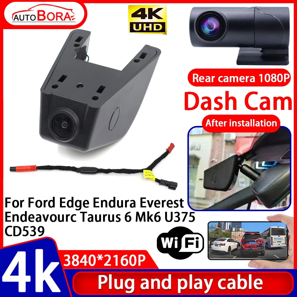 

Recorder Night Visio 4K UHD Plug and Play Car DVR Dash Cam for Ford Edge Endura Everest Endeavourc Taurus 6 Mk6 U375 CD539