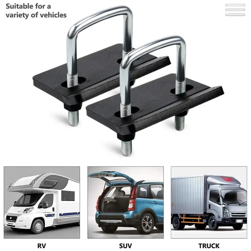 2PCs Trailer Tow Hook Stabilizing Plates Prevent Swaying Noise Steel Construction X37F