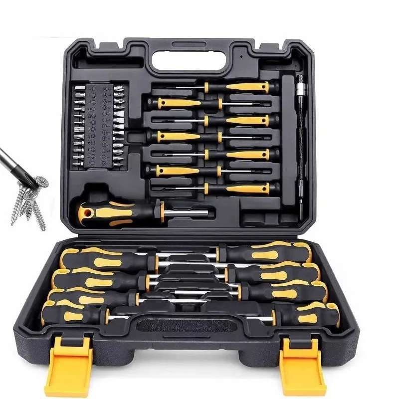 

Household Repair Screwdriver, Portable Multi-functional & Labor-saving, 42-piece Manual Hardware Maintenance Tool Set