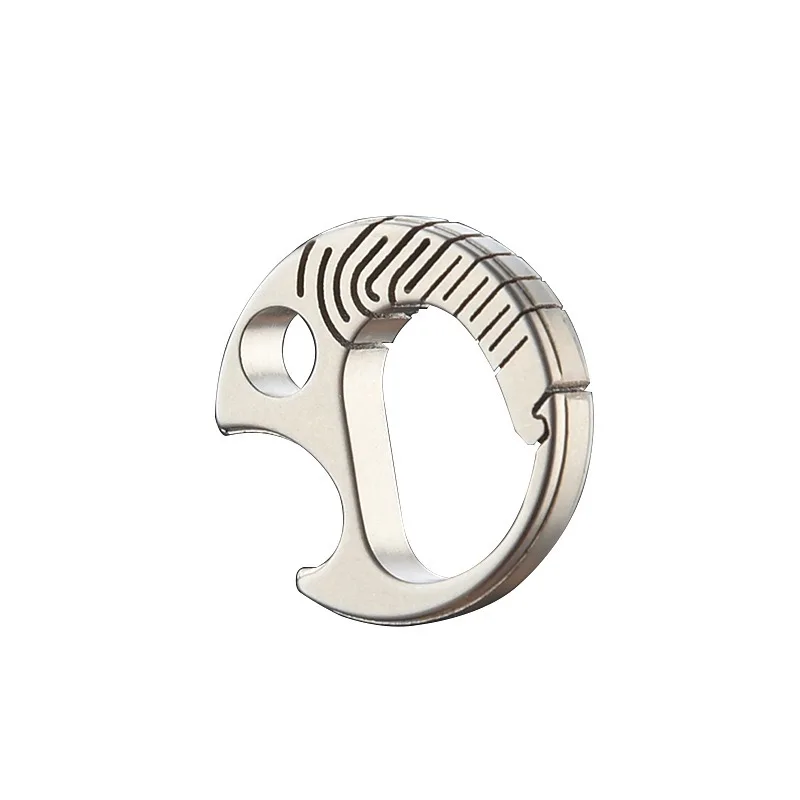 Pocket Titanium Alloy Mini Bottle Opener Portable Keychain Pendant EDC Small Tool Backpack Connection Buckle