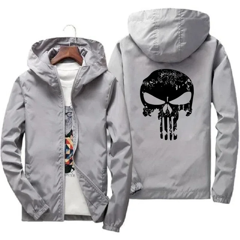 

Куртка с капюшоном, мужское пальто, новинка 2024, весна и осень, тонкая повседневная куртка большого размера с капюшоном, мужской модный топ
