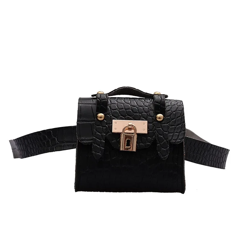 Marsupio donna New Crocodile Pattern Belt New Mini Chain Decoration Belt Bag Messenger Small Bag Cool marsupio