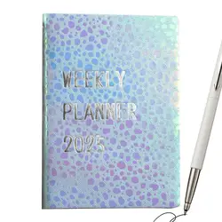 Weekly Monthly Planner 2025 Small A7 2025 Agenda Plan Book Pocket Daily Planner Weekly/Monthly Planning Calendar Day Designer