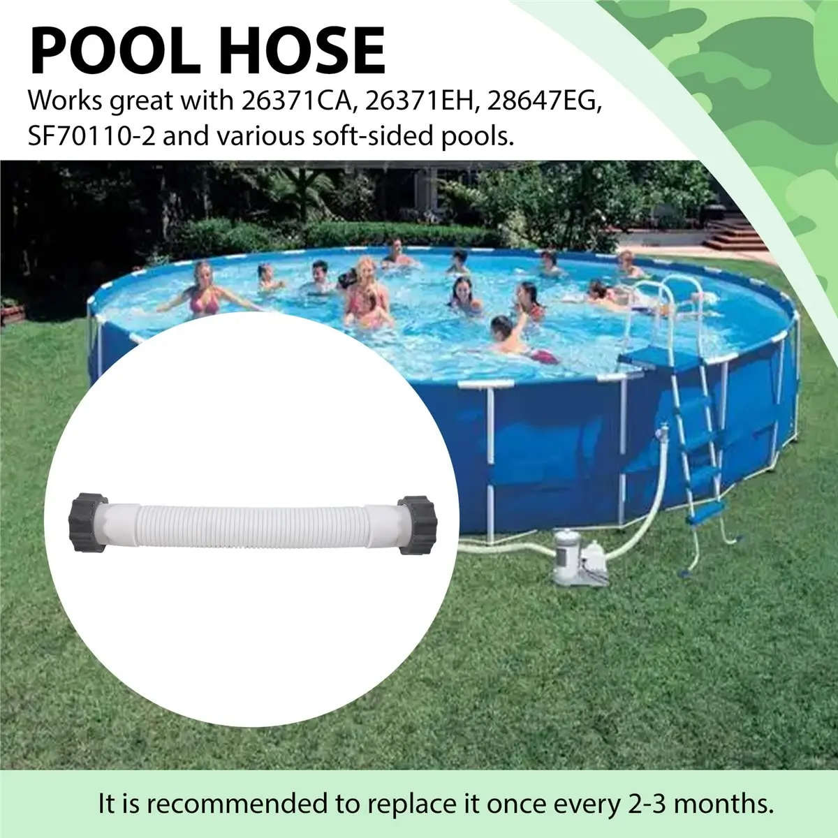 [N88R] Pool Sand Filter Pump Hose-11535 Interconnecting Hose Replacement for 16 Inch Sand Filter Pumps & Saltwater Systems
