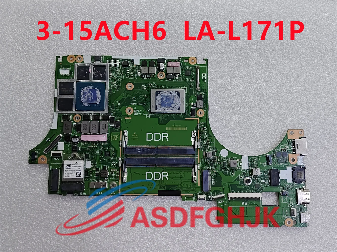 

FOR Lenovo IdeaPad Gaming 3-15ACH6 Laptop LA-L171P motherboard, CPU R7-5800, GPU: RTX3050 GN20-P0-A1 100% Test OK