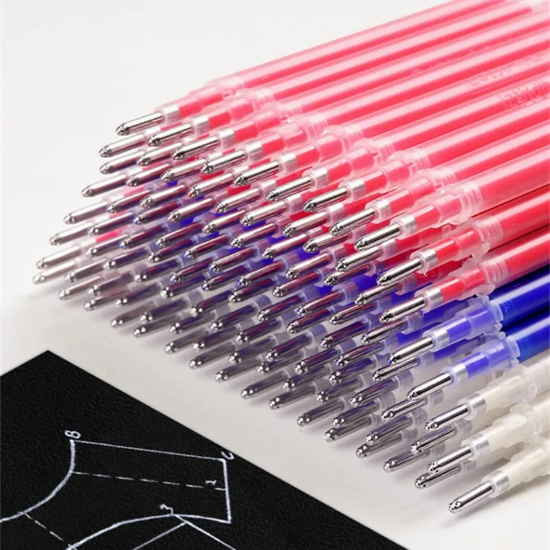 10 Refills High Temperature Disappearing Leather Fabric Pens Heat Erasable Marker Pen Line Marking DIY Sewing Accessories