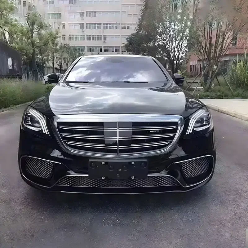 Body kit For Benz W221 Body kit Upgrade to W222 S63 S65 AMG Style Body Parts Kit Facelift Automobiles Long Side Skirt headlight