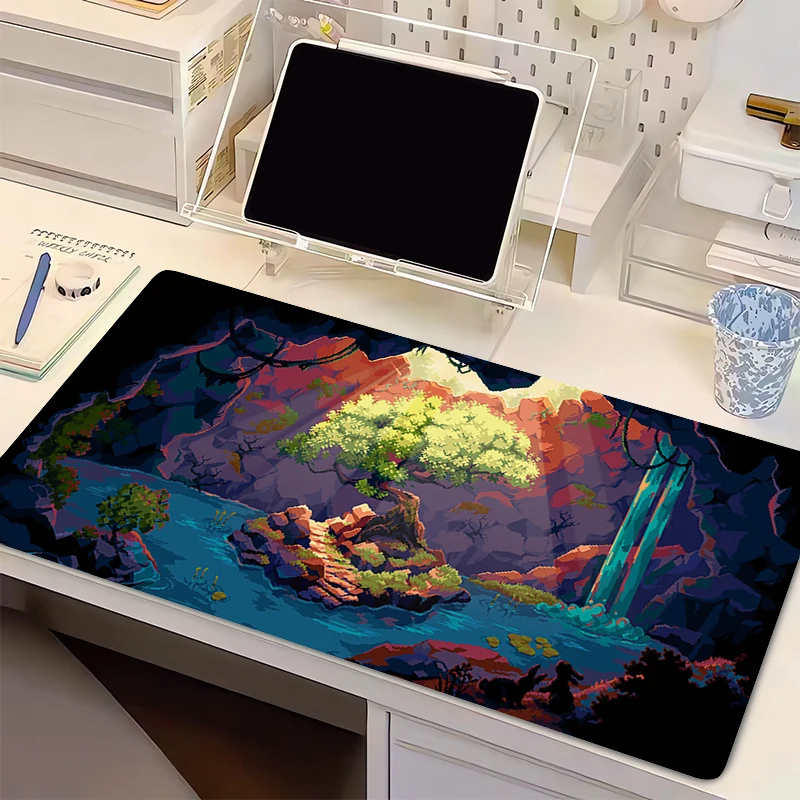 Mouse Pad Non-slip Esports Office Laptop Desk Mat Game Player Mousepad Mini PC Accessories Pixel Art Anime Scenery Keyboard Pad