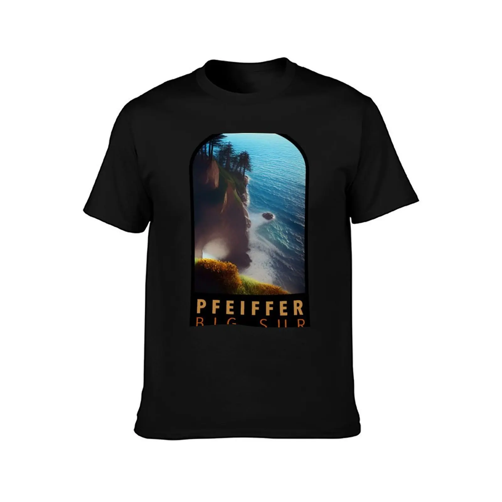 Awesome design for Julia Pfeiffer Big Sur T-Shirt, Summer Casual Cotton Tee, Oversized Streetwear Tops, Vintage Graphic Print