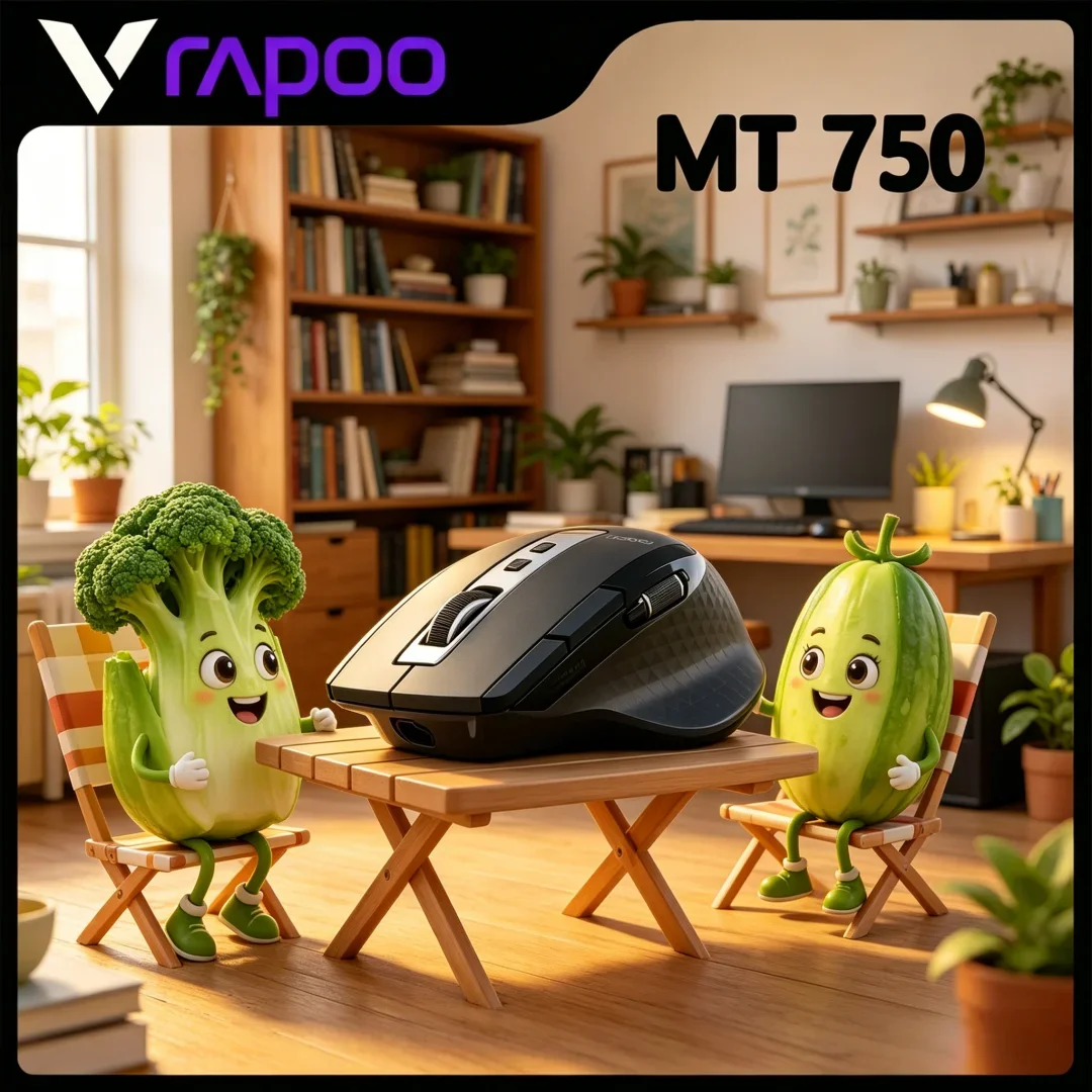 Lavish RAPOO MT750 Wireless Bluetooth Mouse, Sturdy Rechargeable Laser Noble Gaming Office Streamlined Large Hand Mouse 4.0