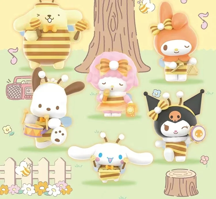 Sanrio kleine bij concert serie goederen cadeau blinde doos trendy speelgoed figuur tafelornament kuromi mijn melodie hello kitty cinnamoroll