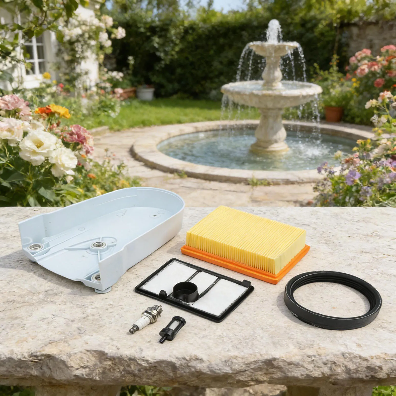 For TS800 Off Saw Front Belt Guard and For Spark Kit with Belt Air Filter Pre Filter Fuel Filter and For Spark Component