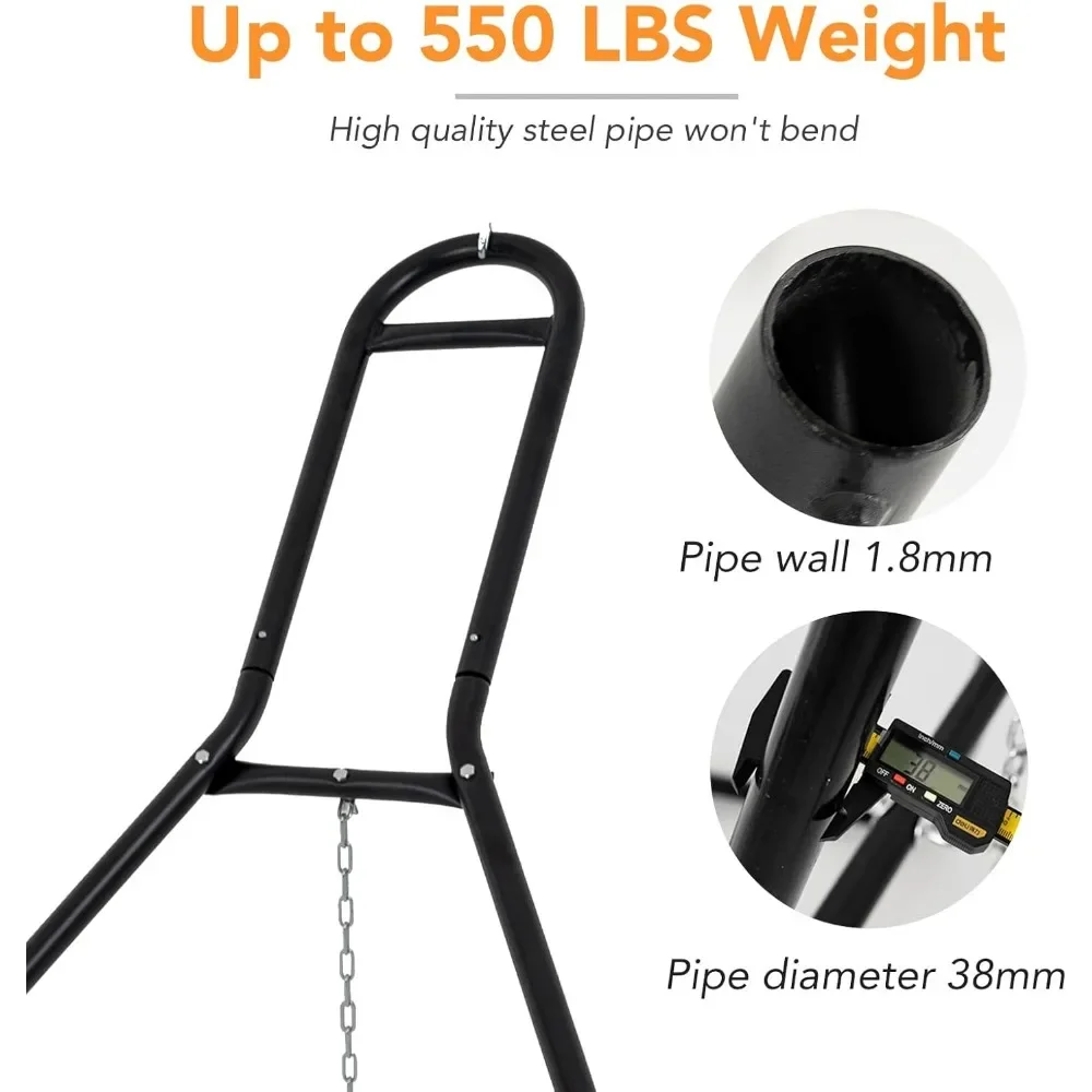 Hammock Stand Only, Heavy Duty Steel Hammock Frame, 550 LBS Capacity, Fits Hammocks 9 to 13 Ft, Hammock Rack