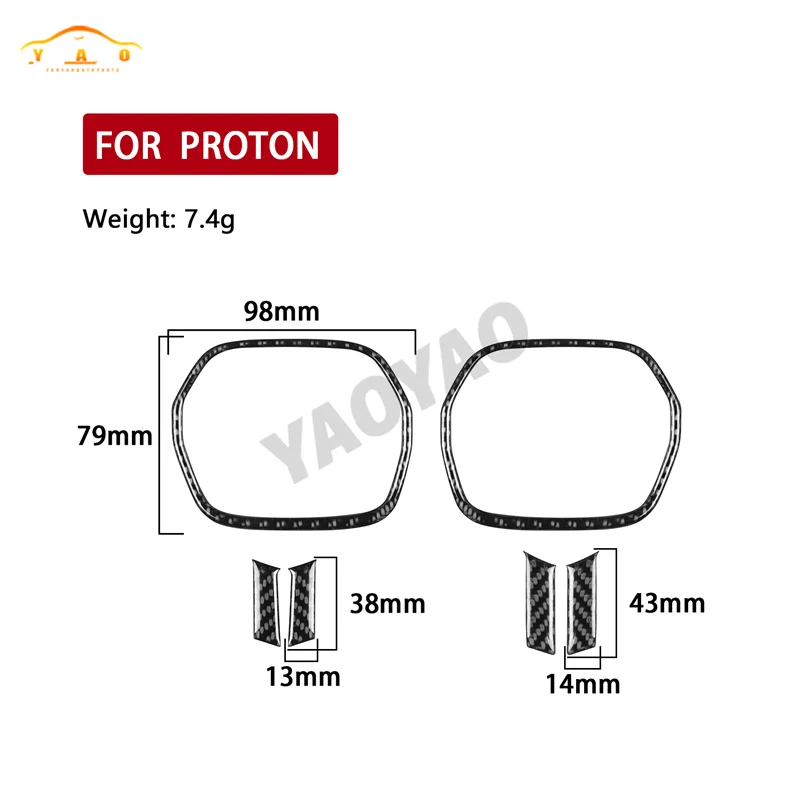 لوحة أداة منفذ الهواء ملصق من ألياف الكربون لـ Proton X50 Geely Coolary ملحقات الديكور الداخلي للسيارة #4