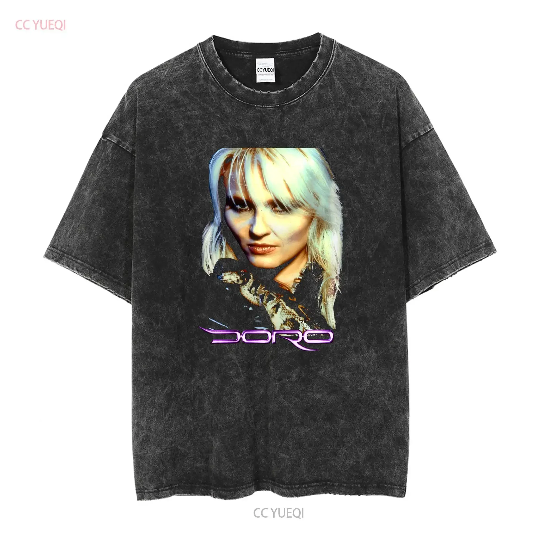 Doro Pesch Metal Queen For Fan Black Size S to 5Xl T Shirt HE887 long sleeves vintage Washed graphic fashion Breathable Unisex