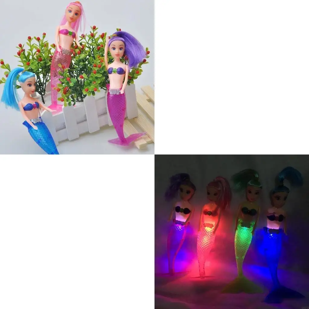 for Creative Mermaids for Doll with Lighting Tail Flexible Body Parts Toddler To