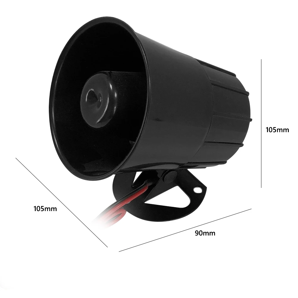 125dB Loud Warning Alarm Siren Universal for Car Auto Motorcycle Truck 12V 24V