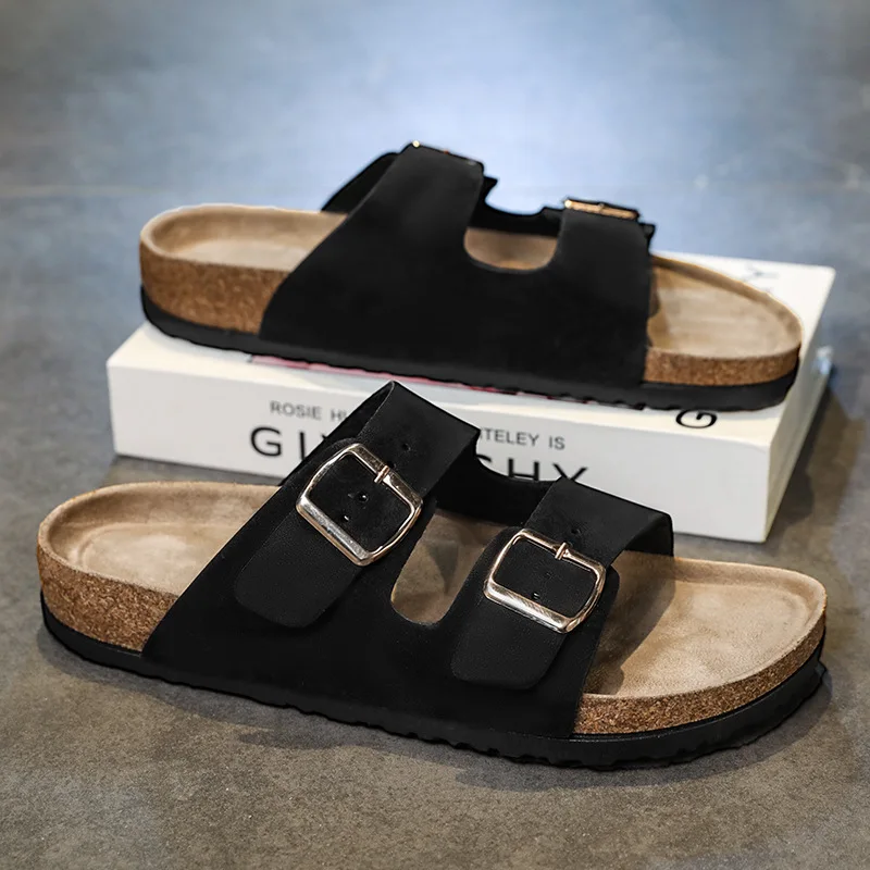 Nieuwe Boston Clogs Slippers voor Dames Heren Kurk Sandalen Femme Hombre Suède Mules Slides met Boogondersteuning Mujer Zuecos Schoenen