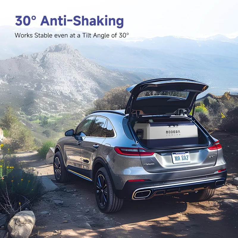 BODEGACOOLER Frigorifero per auto da 12 Volt, frigorifero per auto da 64 Quart (60 L) a zona singola, controllo APP per congelatore portatile da 12 V