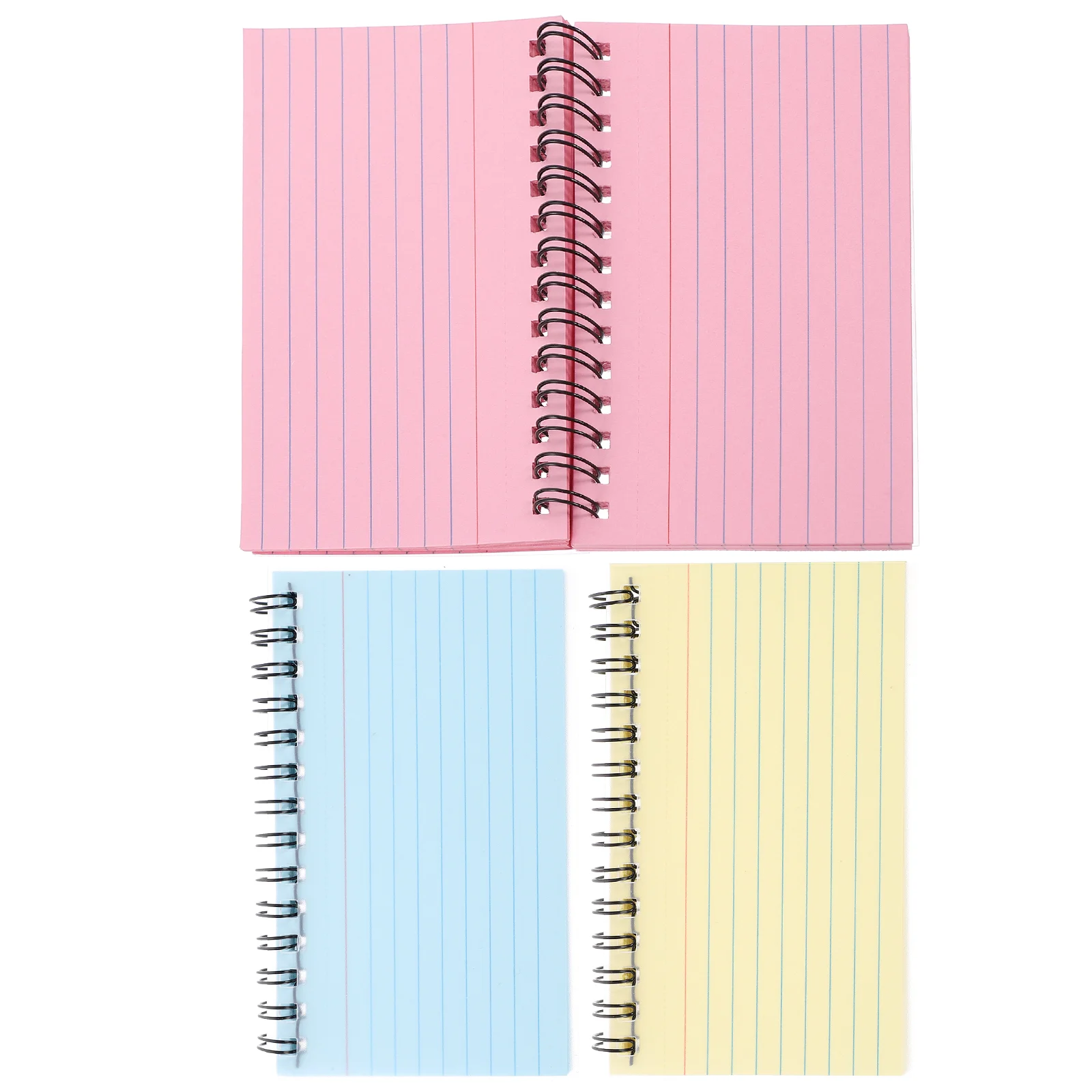 3 Pcs Small Notebook Flash Card Travel Cards Pp Index Papers Spiral Memo Notepads