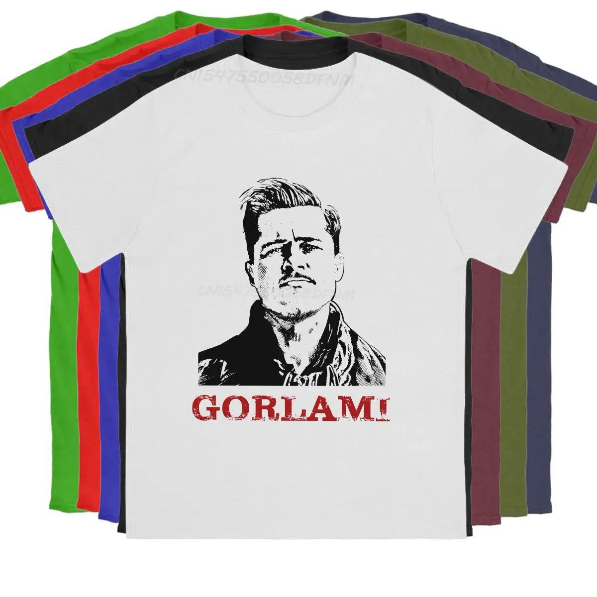 Gorlami Cool Men T-shirts Inglourious Basterds Aldo Raine Vintage Tees Men T Shirts Summer Tops T-Shirts Oversized Men Clothing