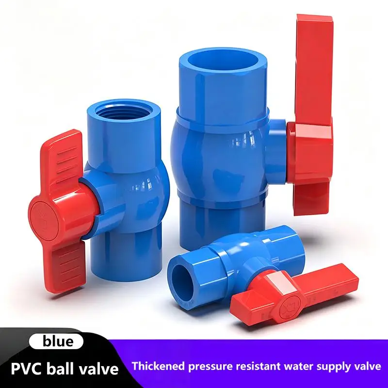 I.D 20~32mm PVC Ball Valve Socket Type Female Thread Pipe Water Switch Aquarium Fish Tank Adapter Irrigation System Fittings
