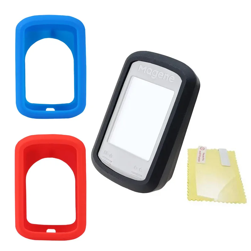 Silicone Soft Protective Case Screen Protector Film Cover For Magene C206/Pro Bike Computer Bicycle Skin Cycling GPS Accessories