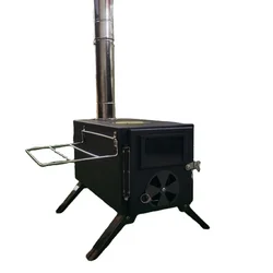 Large Firewood Stove with Split Chimney Bonfire Stove Portable Durable All iron Foldable for Tent Camping Heating And Cooking