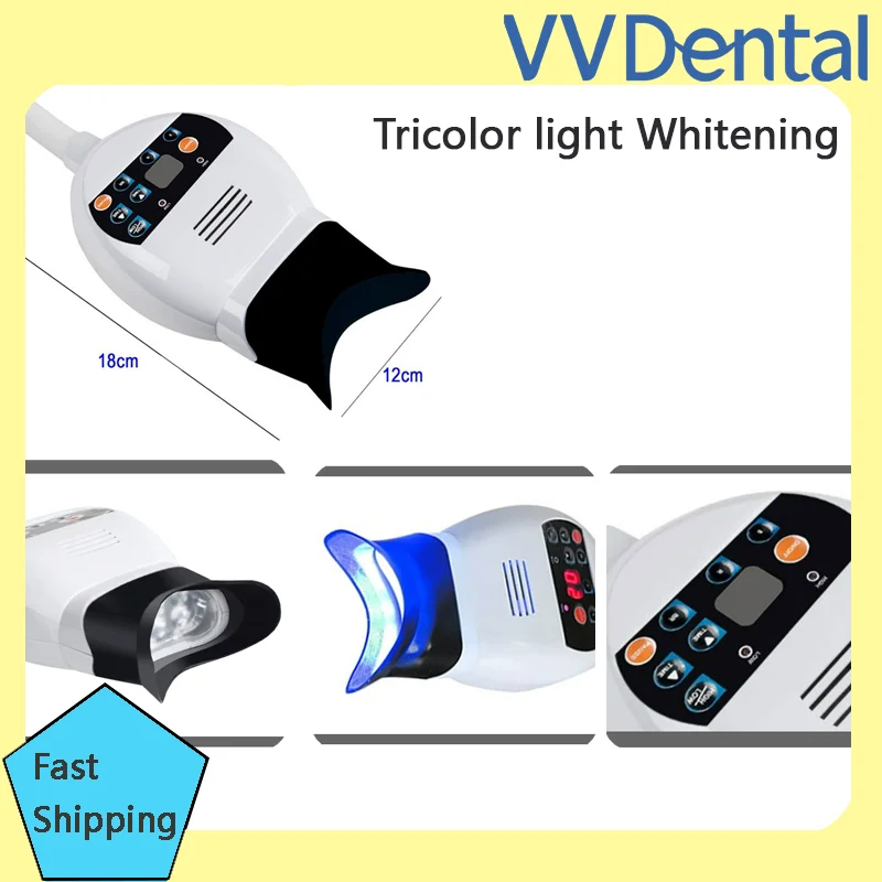 LED Dental Teeth Whitening Light Cold Light 3 Color Accelerator Table Tooth Bleaching Lamp Essential Dentistry Equipment Tool