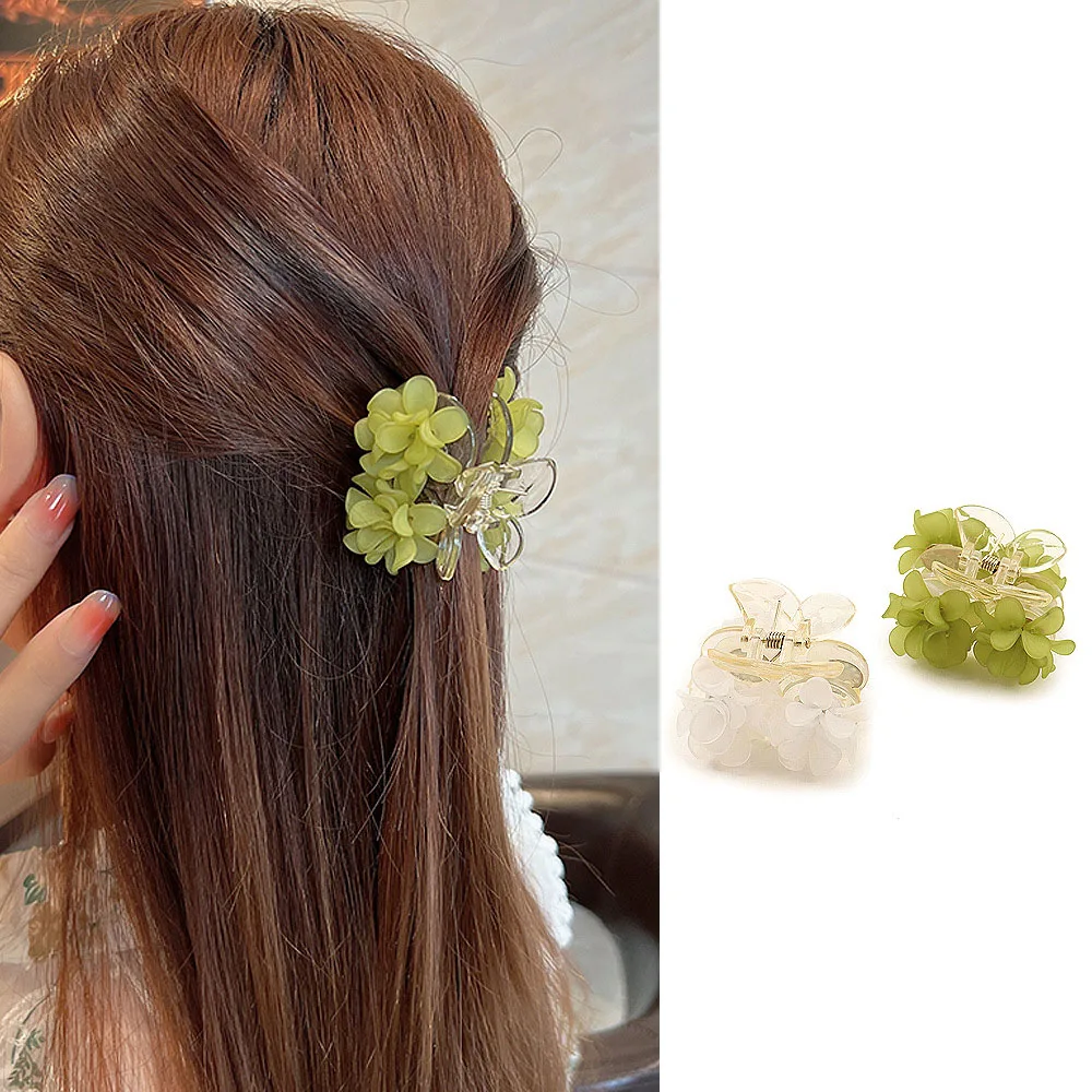 

New Green Small Fresh Cherry Clips ~ pastoral style Claw Clamp women's Hairpin Crab Headband Hair Gift Accessories Headwear