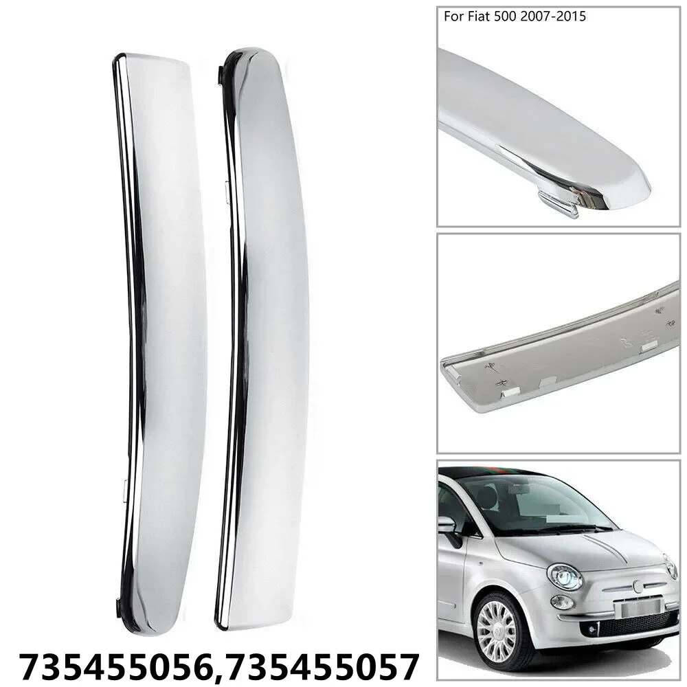 FOR FIAT 500 2007-2015 CHROMIUM STYLING FRONT BUMPER MOULDING LOWER CHROME TRIM LEFT/RIGHT 735455056 735455057