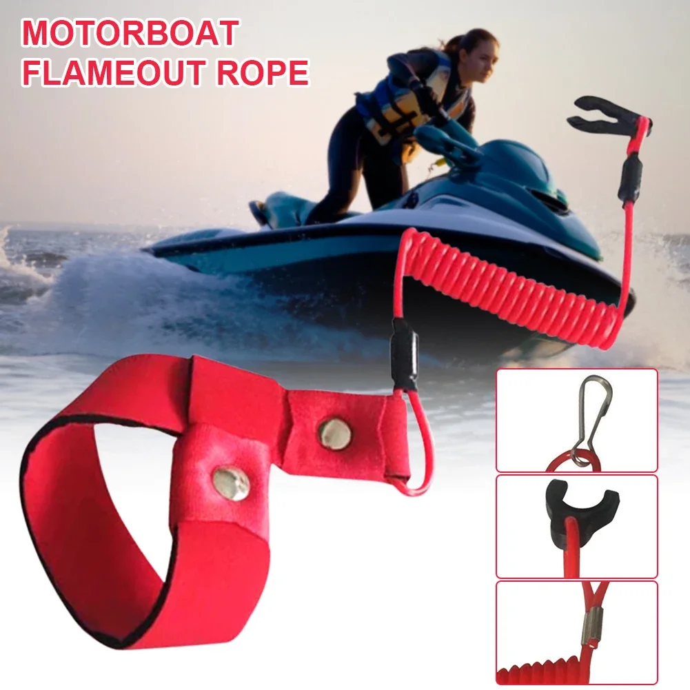 Marine Boat Kill Stop Switch Safety Lanyard Outboard Engine Motor Safety Tether Wrist Strap Fit for Yamaha Honda 1PC