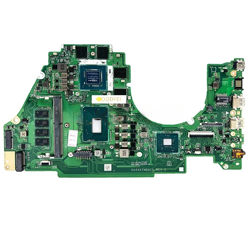 For ASUS X571GT X571GD K571GD Laptop Motherboard Mainboard I5-8300H 8GB GTX1650/V4G DA0XKTMB8C0 Accessories 100% test OK