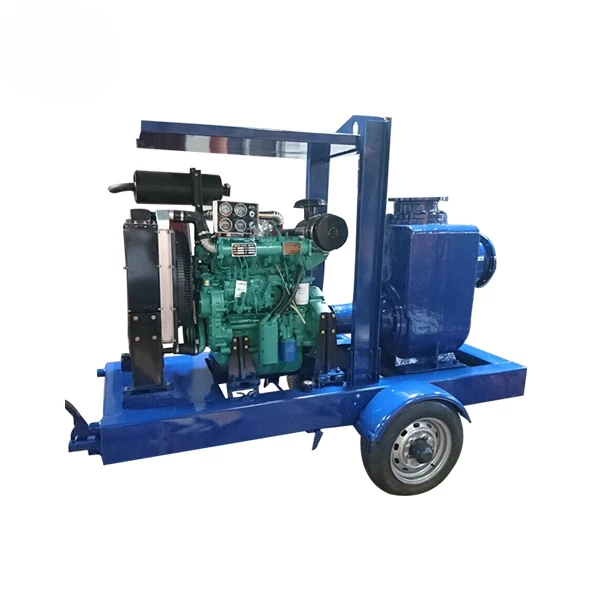 4 6 8 10 12 15 Inch Mobile Trailer Self Priming Centrifugal High Pressure Self Priming Sewage Pump