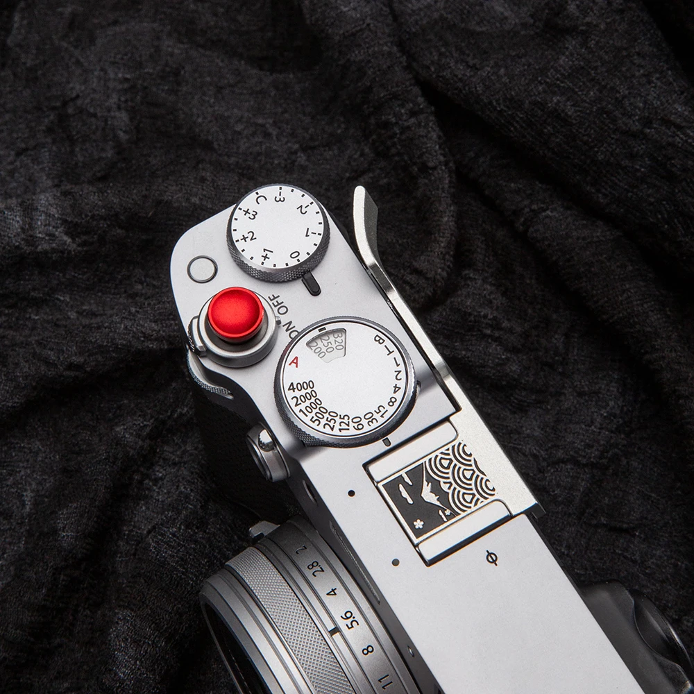 Metalowy uchwyt na kciuk X100VI Osłona gorącej stopki Przycisk migawki do FUJIFILM Fuji X100V X100VI Miękki przycisk wyzwalania Akcesoria do aparatu — zdjęcie produktu 2