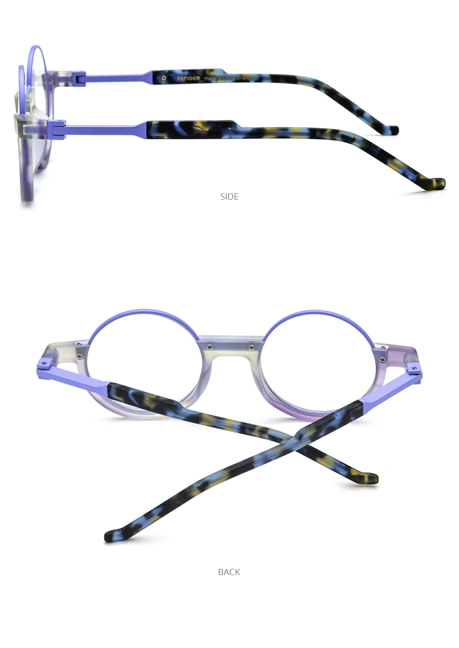 HEPIDEM Acetat Brille Rahmen Frauen übergroße große runde Brille japanische handgemachte Brille dicke transparente Brille 9351 – Detail 28